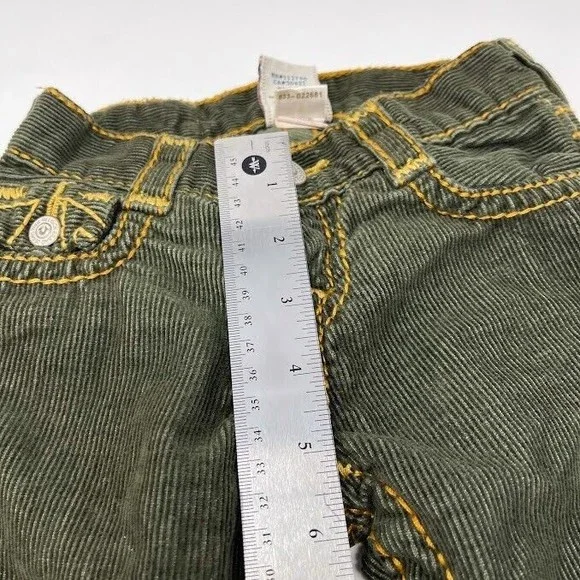 True Religion Corduroy Pants Kids‎ Girls Classic Stretch Wide Leg Green Size 4 - Picture 8 of 9